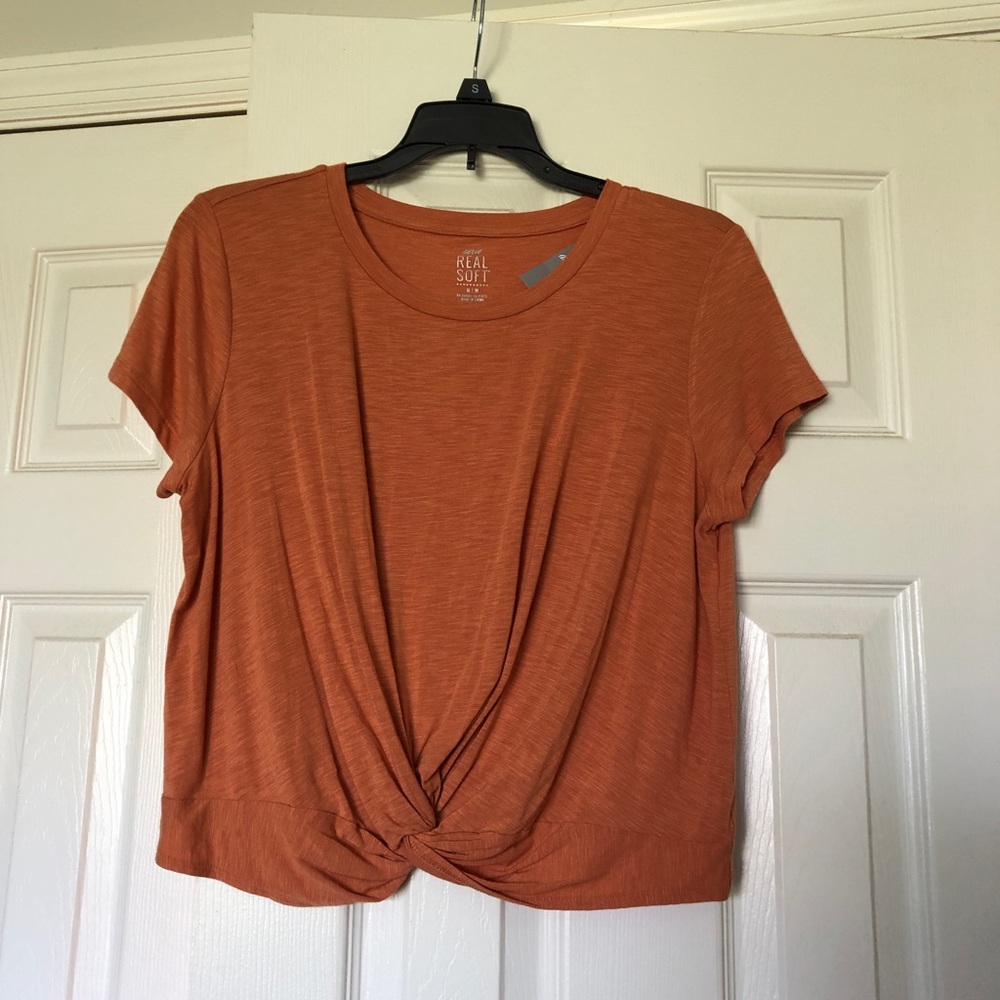 Orange crop top